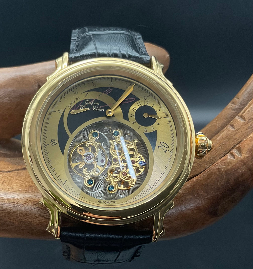 Goldene Graf von Monte Wehro Uhr