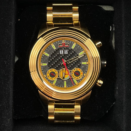 Goldene deLorean Herrenuhr