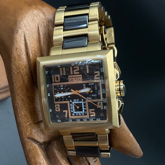 Goldene Alexander Milton Herrenuhr