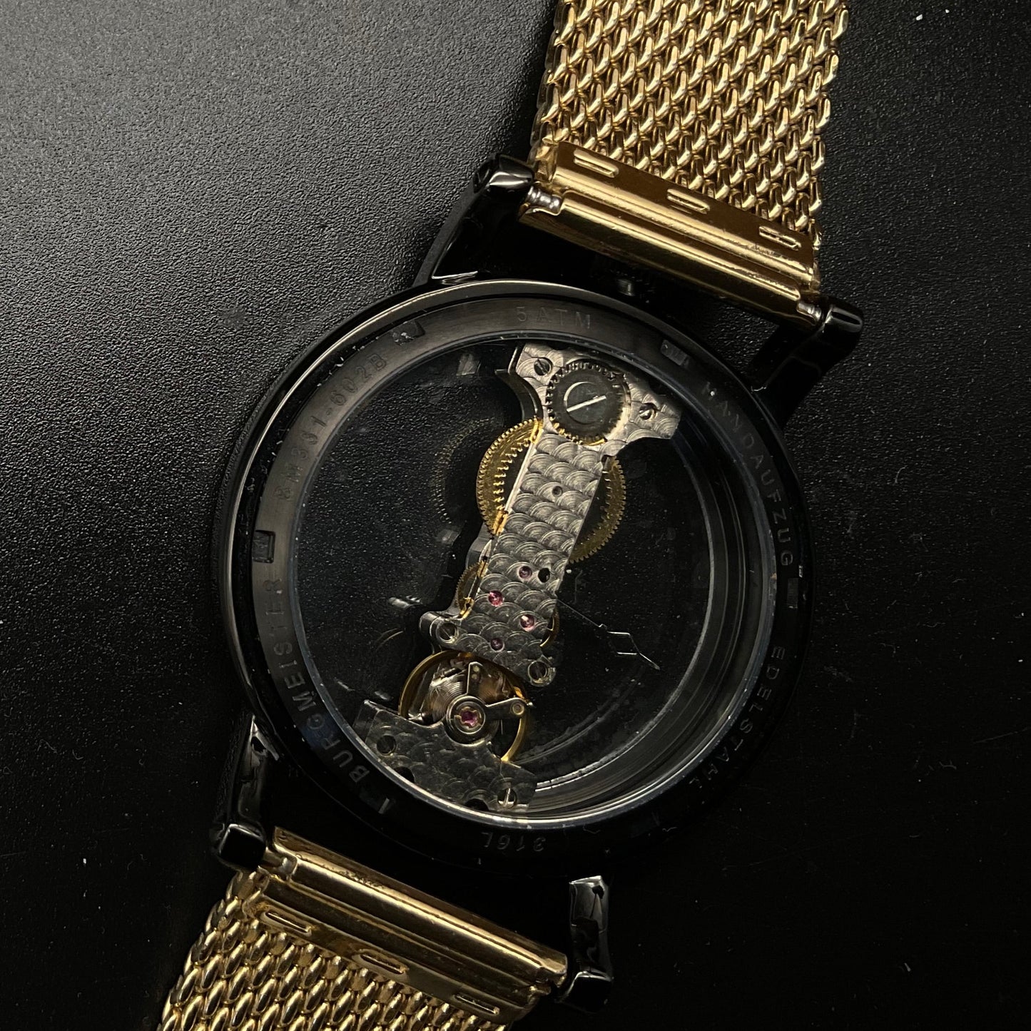 Goldene Burgmeister Uhr BM331-602B