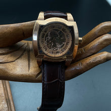 Lade das Bild in den Galerie-Viewer, Roségold-braune Burgmeister Uhr BM246-365
