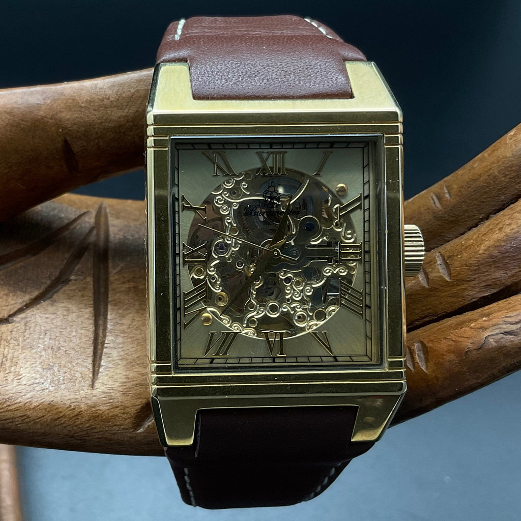 Gold-braune Burgmeister Uhr BM229-275