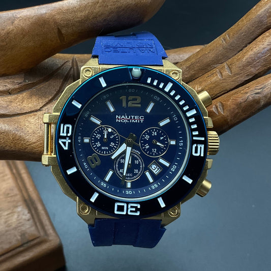 Blau-Goldene Nautec No Limit Uhr 123745