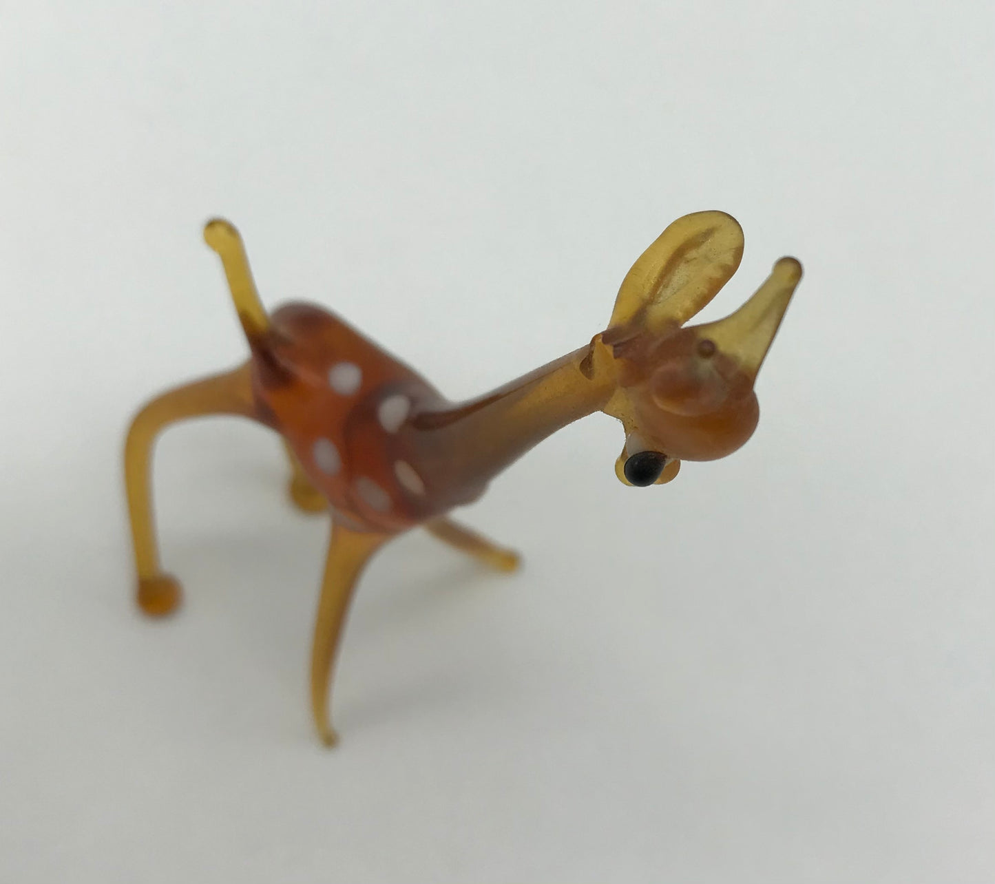 KONVOLUT 4 Stk. Glasfigur Giraffe, Hund, Reh, Dekoration, Setzkasten, Vitrine