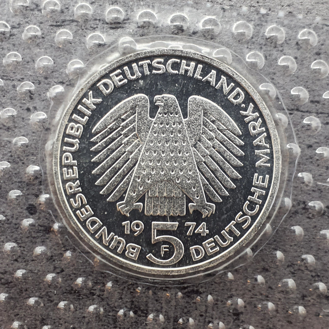 5 DM Gedenkmünzen Silber 1974 