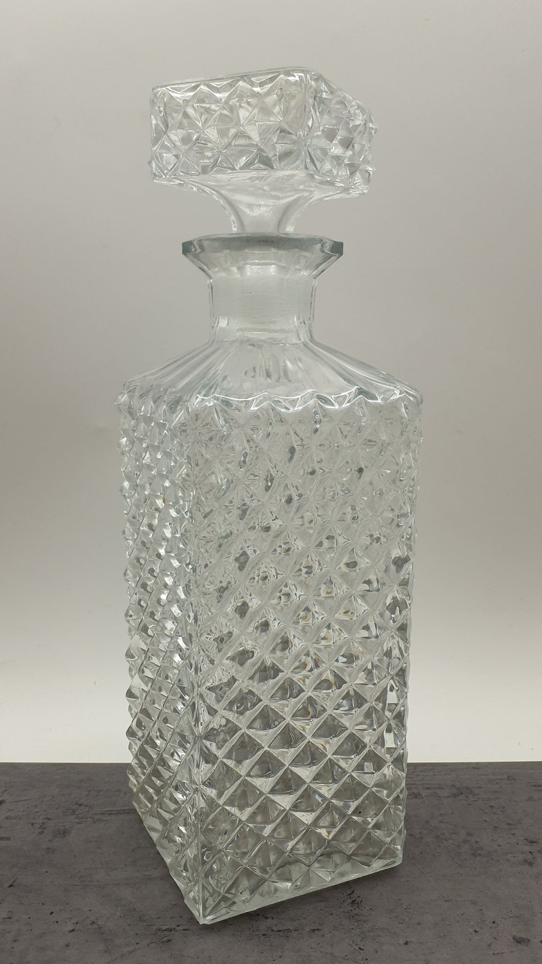Bleikristall Karaffe aus Glas, Dekanter mit Verschluß, mit Glaskorken, Likör Flasche