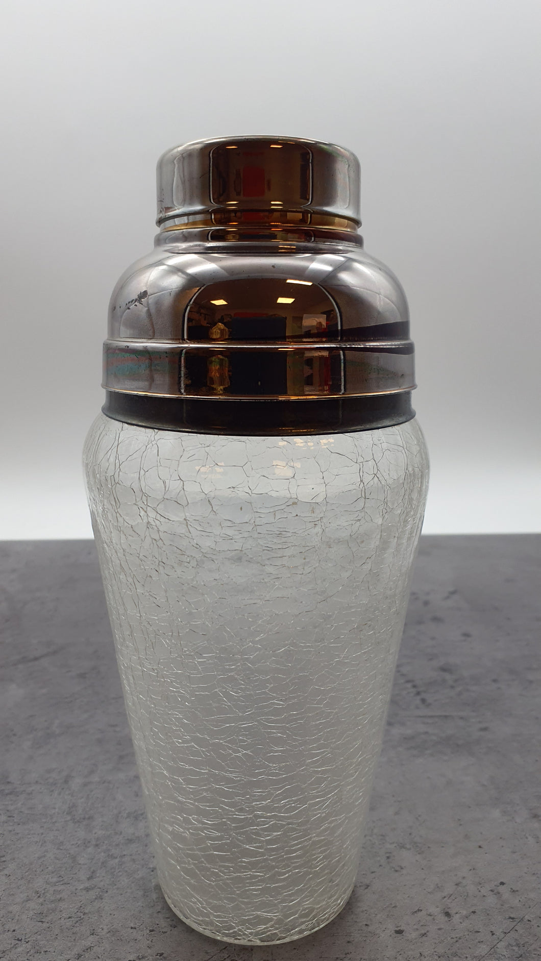 Craquele Glas Silber Cocktail Shaker Mixer