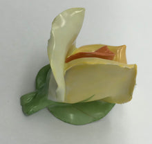 Lade das Bild in den Galerie-Viewer, Porzellan Rose Blume Aquincum Budapest handbemalt, gelb

