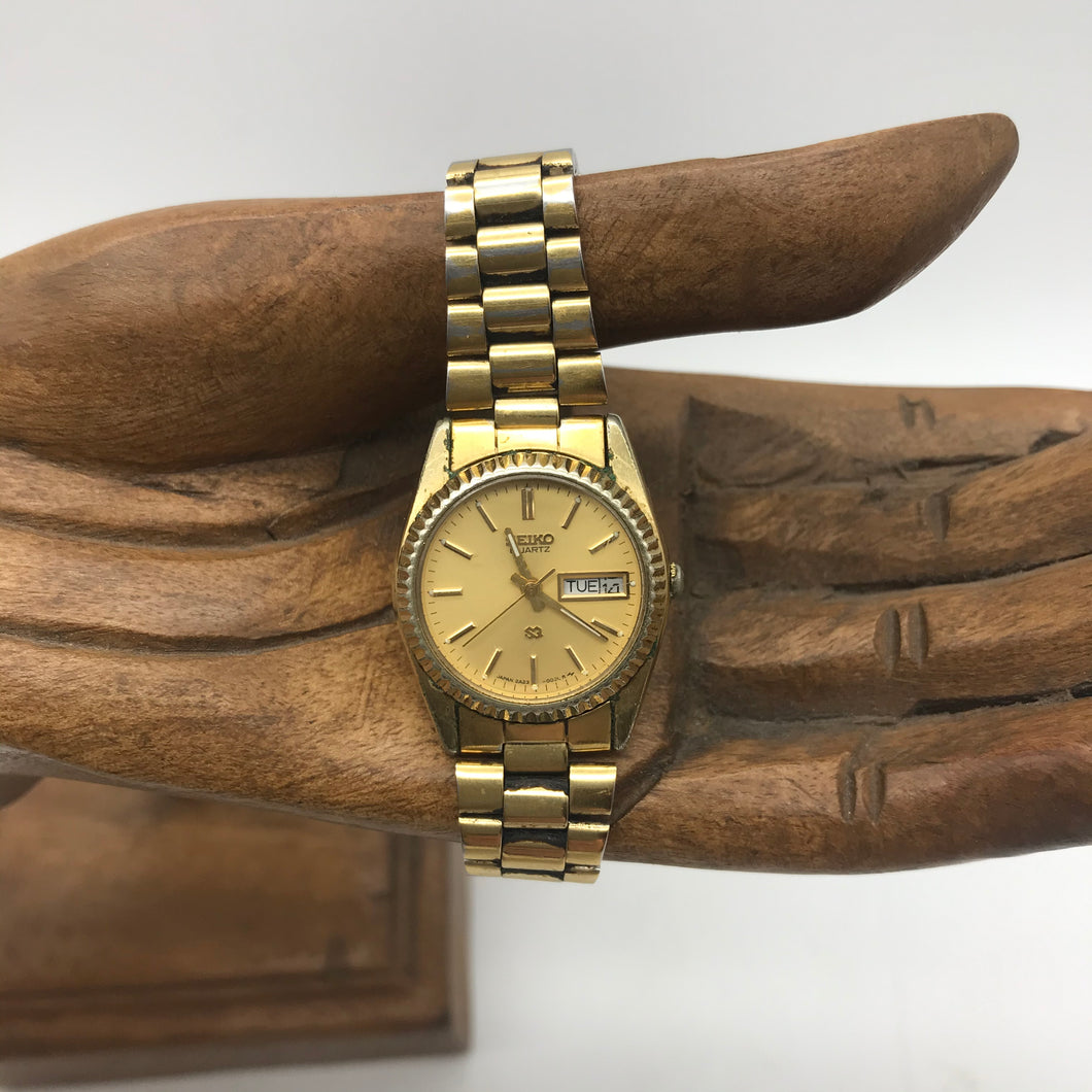 Armbanduhr Seiko Quartz S3 goldfarben, 642267