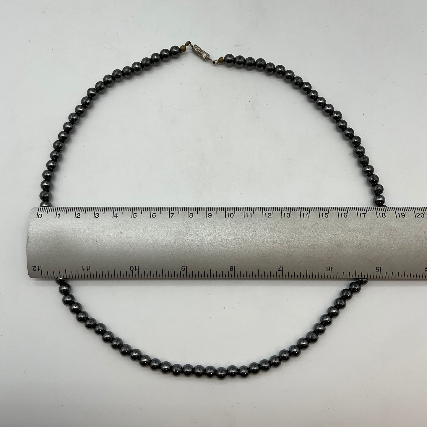 Modeschmuck Perlenkette, dunkelblau