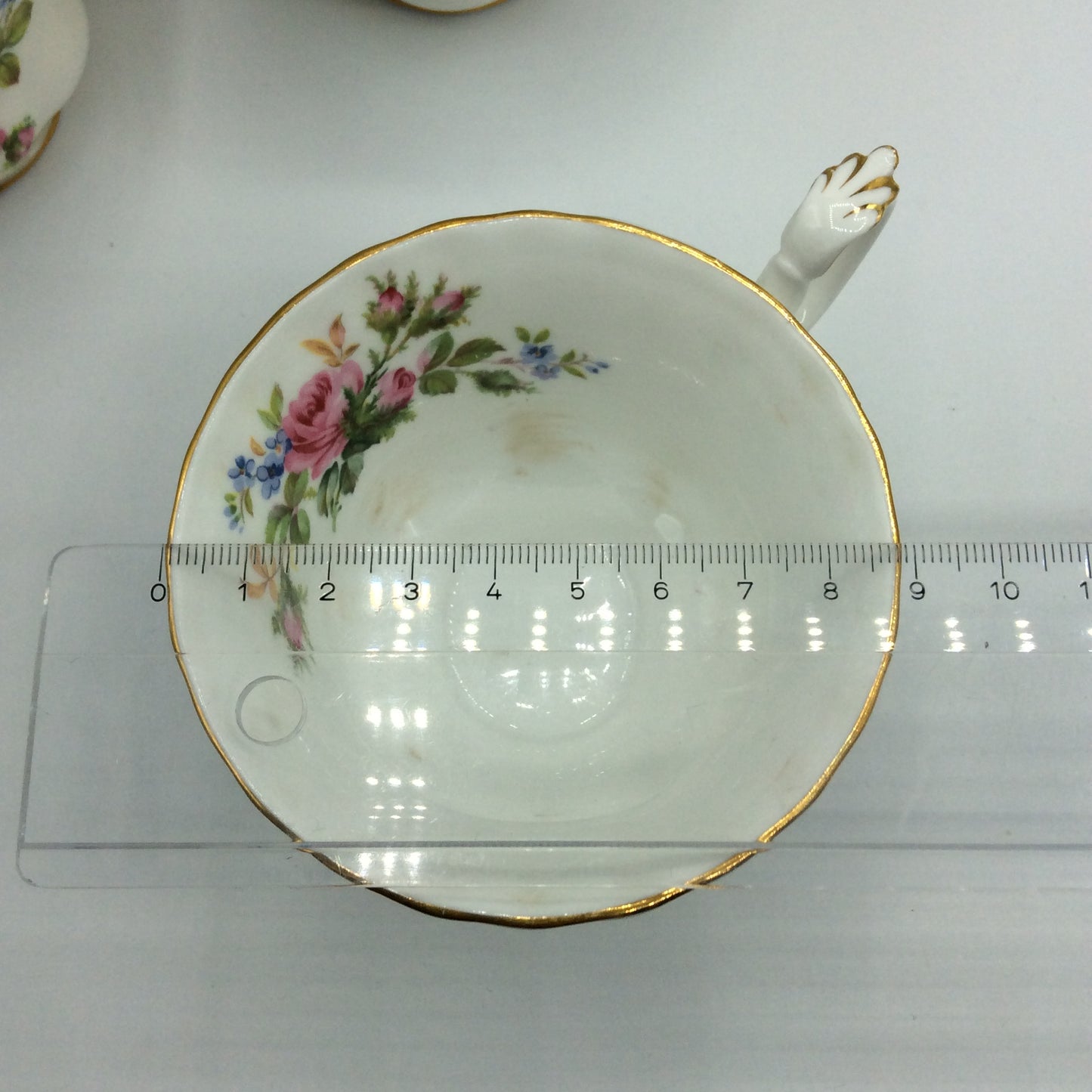 6 x Teetassen Royal Albert-Porzellan-Bone China-England-Moss Rose,