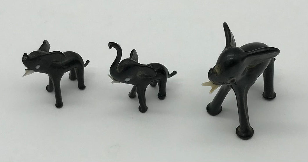 Elefanten Familie, 2 klein, 1 groß, Dekoration, Setzkasten, Vitrine