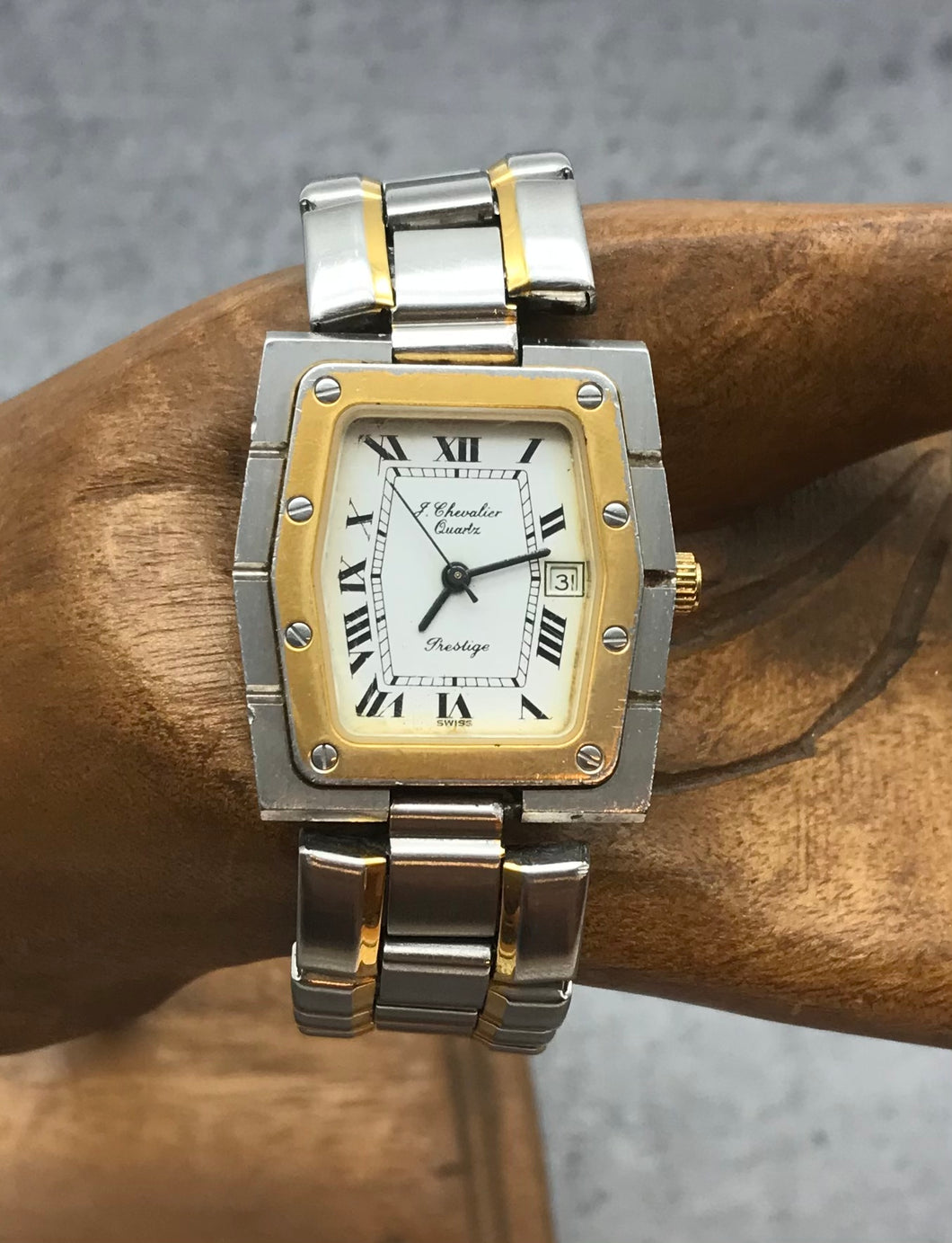 J.Chevalier Prestige Damen-Herren Armbanduhr 70 - 80er Jahre