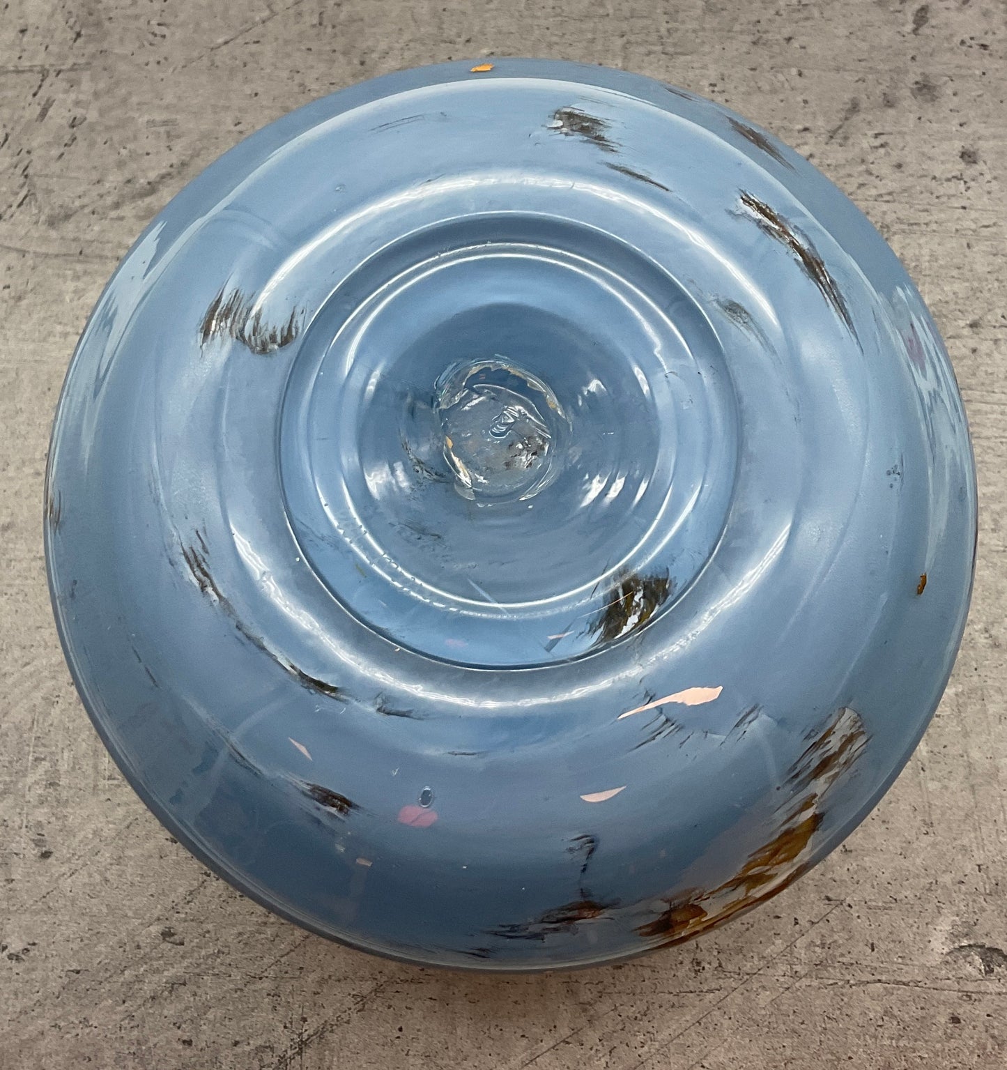 Hellblaue Glasvase, Vase, Blumenvase